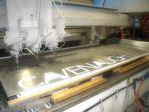 Custom waterjet cut signage