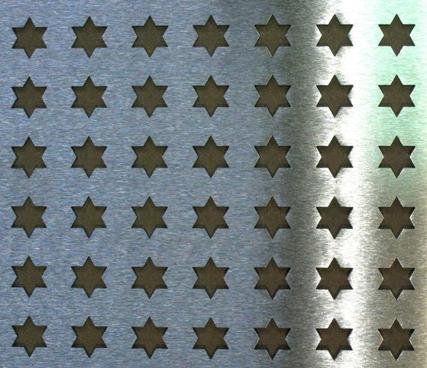 Perforated stars into plate