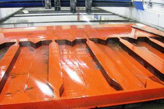 Waterjet cutting of hy-100