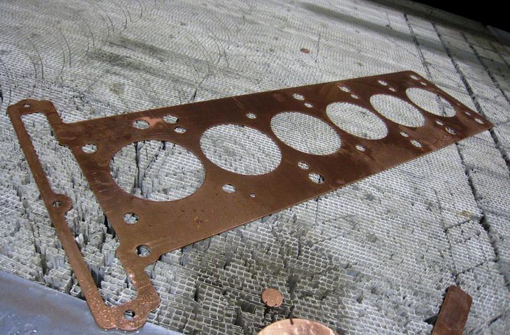Custom Gasket are made everyday on our waterjets and laser cutting equipment. Fast results can be had with our cutting equipment.