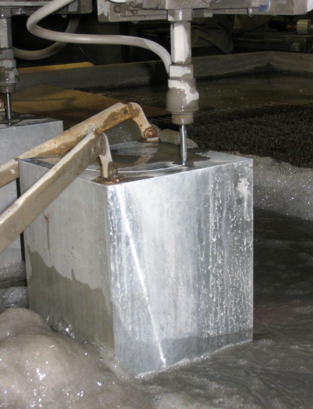 Waterjet cutting of thick aluminum
