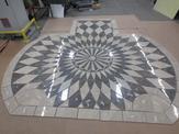 Broad view of a tile entry floor design created by FedTech