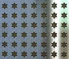 Up-close view of a custom star designed perforated plate