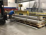 Moving pieces onto pallet for shipping 