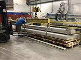Moving pieces onto pallet for shipping