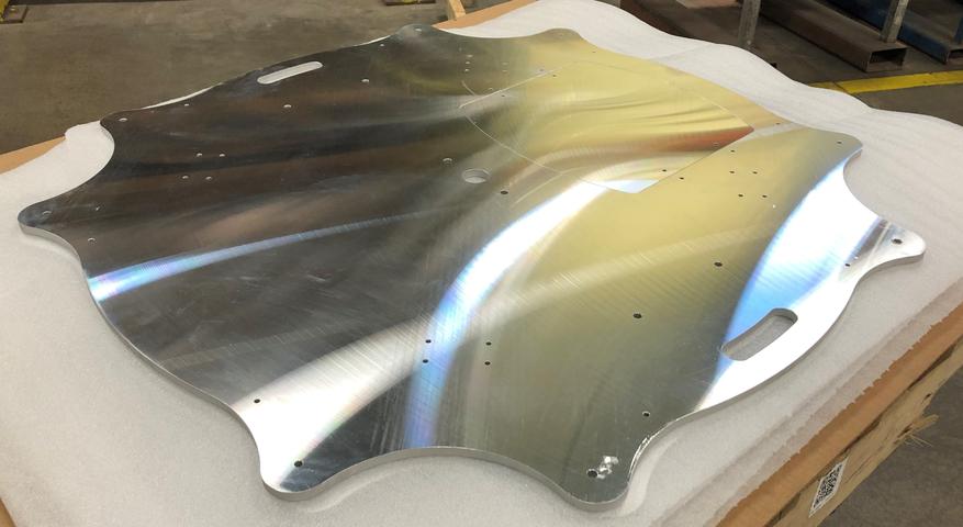 Waterjet Cutting of ⅜’’ MIC 6 Aluminum