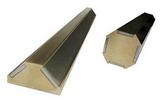 Two different types of machined bronze and stainless railing ends