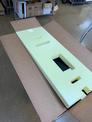 Waterjet cutting rigid extruded polystyrene foam boards 2.0” thick 