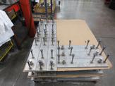 Tappan Zee Bridge Welding Fabricated embedment brackets lie on top of each other