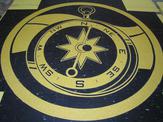 Custom compass flooring medallion design