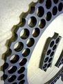 A close up view of carbon steel back plates