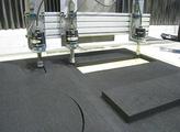 Waterjet cut silicone foam